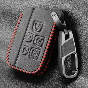 Кожаный чехол для дистанционного ключа автомобиля, чехол для Land Rover Range Rover Sport Evoque Freelander Velar Discovery 4 Jaguar XE XJ XF чёрный