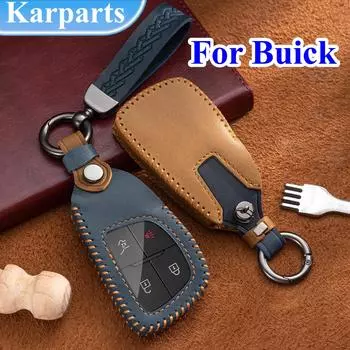 Кожаный чехол для дистанционного ключа автомобиля для GMC Yukon для Chevrolet Suburban Tahoe для Buick ENVISION S Plus Avenir без ключа синий