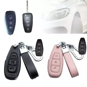 Кожаный чехол для дистанционного ключа для Ford/Fiesta/Focus 3 4 ST/Mondeo/Kuga/Ranger C-Max S-Max автомобильные аксессуары