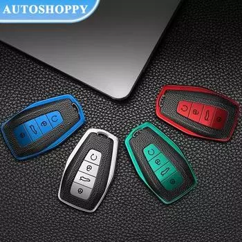 Кожаный чехол для дистанционного ключа из ТПУ для Geely Emgrand X7 EX7 Coolray 2019-2020, автостайлинг, аксессуары для брелоков B Style красный