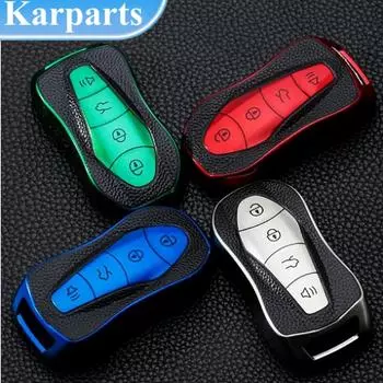 Кожаный чехол для дистанционного ключа из ТПУ для Geely Emgrand GS X6 SUV EC7, защитный держатель для ключей, брелок в виде ракушки, аксессуары для интерьера красный