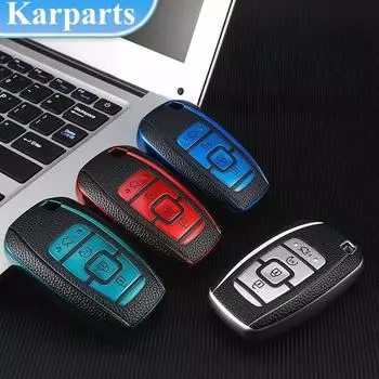 Кожаный чехол для дистанционного ключа из ТПУ для Lincoln MKC MKZ MKX MKT 2019 2020, 5 кнопок, защита смарт-ключа, аксессуары-брелок красный