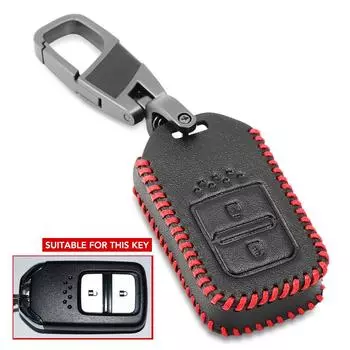 Кожаный чехол для дистанционного ключа с дистанционным ключом для Honda HR-V Vezel Fit Jazz City Civic Accord, чехол-держатель для кожи