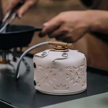 Кожаный чехол для газового баллона, цельный чехол для газового баллона, прочный защитный чехол для газового баллона, походный дорожный комплект, принадлежности для отдыха на природе Australia