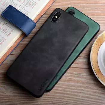 Кожаный чехол для iPhone XS Max XR X, простой дизайн, прочный чехол для iPhone XS Case iphone xr зелёный