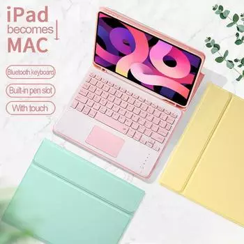 Кожаный чехол для клавиатуры для iPad 10-го поколения, чехол для клавиатуры для iPad Pro Air 4, 5, iPad Air 2, 5, 6th Air 3 Pro, iPad 9/8/7, защитный чехол iPad Air4 5(10.9in)