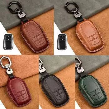 Кожаный чехол для ключа автомобиля для Toyota Rav4 Land Cruiser Reiz 86 Corolla Crown Prado, умный брелок с дистанционным управлением, брелок-протектор