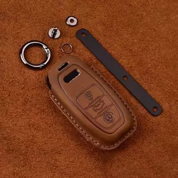 Кожаный чехол для ключа автомобиля для udi Q3 Q8 Q7 Q3 A6 C7 C8 4F C5 S5 Q5 A5 A7 A3 8P 8V 8L A4 B6 B7 B9 B8 A1 A8 TT A5S5 Protect красный