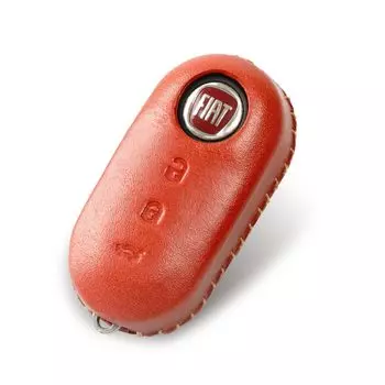 Кожаный чехол для ключа Chaya FIAT 500 Fiat Abarth 4C Lancia 595 695 Panda Чехол для смарт-ключа Крышка для ключа (ФИАТ-С) (красный) красный