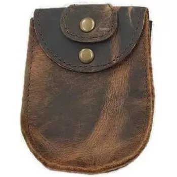 Кожаный чехол для ключа от автомобиля/велосипеда, кожаный чехол для дистанционного ключа с петлей для ремня (Рустикальный коричневый)