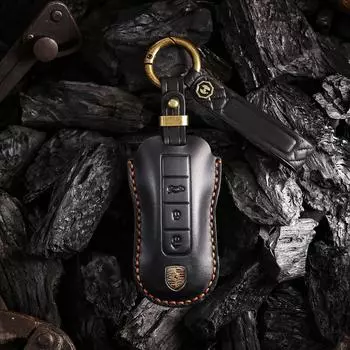 Кожаный чехол для ключа ручной работы для Porsche Cayenne, Macan, Panamera и 718