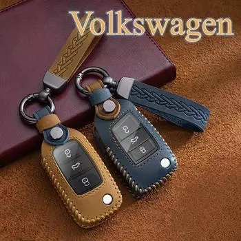Кожаный чехол для ключей автомобиля для Volkswagen VW Polo Golf 7 MK7 Tiguan passat для Skoda Octavia Kodiaq Karoq для Seat Ateca Leon