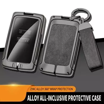 Кожаный чехол для ключей из цинкового сплава для Renault Koleos Kadjar Captur Megane Talisman Espace Clio Zoe Scenic 4 Arkana Dacia Sandero серый