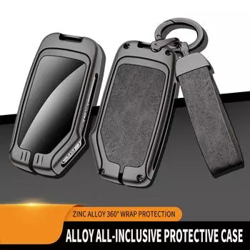 Кожаный чехол для ключей из цинкового сплава для Kia Sportage Ceed Sorento Cerato Forte KX3 K5 2017-2020, защитный чехол для автозапчастей коричневый