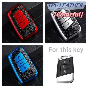 Кожаный чехол для ключей из ТПУ для VW Volkswagen Magotan Passat B8, защитный чехол для смарт-брелока с дистанционным управлением RED