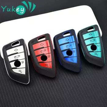Кожаный чехол для ключей из ТПУ для Bmw F20 G20 G30 X1 X3 X4 X5 G05 X6 X7 G11 F15 F16 G01 G02 F48, держатель для аксессуаров серебряный