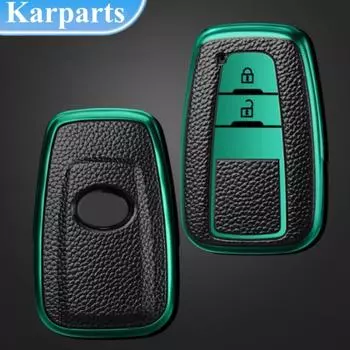 Кожаный чехол для ключей из ТПУ для Toyota Camry Prado CHR Prius Corolla RAV4 Corolla Yaris RAV4 Highlander, держатель дистанционного брелока 2 Buttons красный