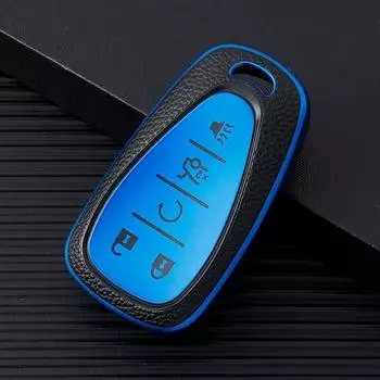 Кожаный чехол для ключей из ТПУ с 5 кнопками для Chevrolet 2017-2019 Chevy Malibu Camaro Cruze Traverse Sonic Volt Bolt Equinox Key Case красный