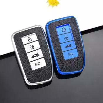 Кожаный чехол для ключей из ТПУ с 4 кнопками, чехол-держатель для Lexus NX GS RX IS ES GX LX RC 200 250 350 LS 450H, аксессуары для защиты брелка красный