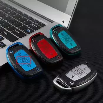 Кожаный чехол для ключей из ТПУ, сумка, чехол, защитный брелок для Hyundai Elantra HB20 I10 I20 I30 IX25 IX35 IX45 TUCSON green key case
