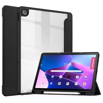 Кожаный чехол для Lenovo Tab M10 Plus 3-го поколения 10,6 дюймов TB-125F TB-128F Xiaoxin Pad 2022 Чехол с автоматическим пробуждением для сна Ультратонкая откидная крышка-подставка M10 Plus 10.6inch светло-синий