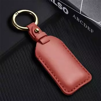 Кожаный чехол для маленького ключа Volvo XC60 S90 XC90 S60. коричневый