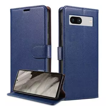 Кожаный чехол для мобильных телефонов Google Pixel 8A, 6A и 7 Pro - откидная крышка и защитный чехол. 8A красный