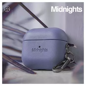 Кожаный чехол для наушников AirPods, приятный для кожи Apple AirPods 2/1 midnight-purple pigment skin