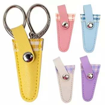 Кожаный чехол для ножниц для вышивки, защитный чехол для парикмахерских ножниц, чехол для хранения, шитья и рукоделия синий