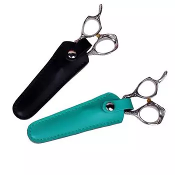 Кожаный чехол для парикмахерских ножниц, чехол для ножниц, кобура для парикмахерских ножниц, профессиональная сумка для хранения парикмахерских ножниц из коровьей кожи хаки