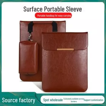 Кожаный чехол для планшета Microsoft Surface Pro 8 - Магнитная застежка - 13 дюймов - Защитная крышка чёрный