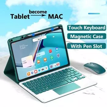 Кожаный чехол для планшета Xiaomi Pad 6S Pro 12,4 5 Pro 11 дюймов 6 11 2023 для Redmi Pad SE Pro 12.1 Bluetooth Touchpad Keyboard Flip Stand Case Cover Xiaomi Pad 5 11