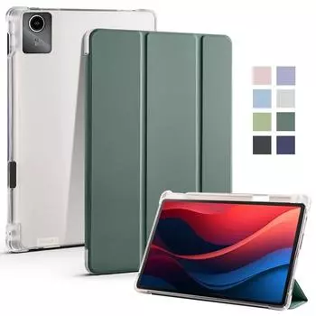 Кожаный чехол для планшета Xiaoxin Pad 2024 Tb331fc, чехол с держателем для карандашей, тройная задняя панель из искусственной кожи и ТПУ, чехол для планшета Lenovo Tab M11 Xiaoxin Pad 2024 For Xiaoxin Pad 2024 чёрный