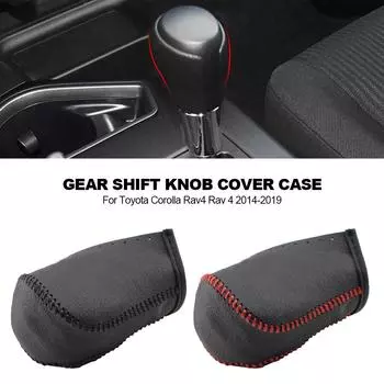 Кожаный чехол для ручки переключения передач для Toyota Corolla Rav4 Rav 4 2014-2019 Автоматические сшитые вручную воротники для переключения передач