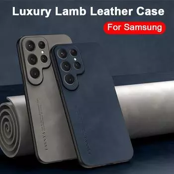 Кожаный чехол для Samsung Galaxy A15 A25 A35 A55 A24 A34 A54 A14 S22 S23 S24 Ultra Plus, матовый минималистичный противоударный мягкий силиконовый чехол для телефона A24 4G янтарь