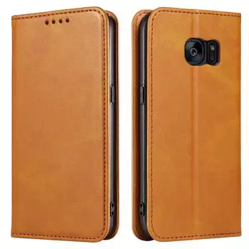 Кожаный чехол для Samsung S7 — самый продаваемый в Японии защитный чехол для A51/A31 и S8/S10/S9 A10 коричневый