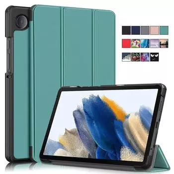 Кожаный чехол для Samsung Tab A9 8,7 дюйма 2023, тройной защитный кожаный чехол для планшета Galaxy Tab A9 Plus, чехол Tab A9 (8.7 inch)