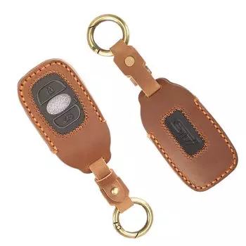Кожаный чехол для смарт-ключа Subaru Good to the 3 Стильный легкий ключ с защитой от грязи и царапин Автомобильный пульт дистанционного управления Аксессуары включают в себя предотвращение падения ключа коричневый