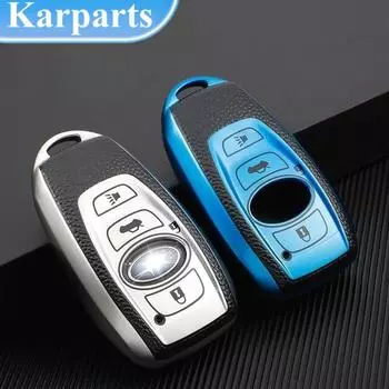 Кожаный чехол для смарт-ключей автомобиля из ТПУ, чехол-держатель, защитный брелок для Subaru XV BRZ Forester Legacy Outback, аксессуары красный