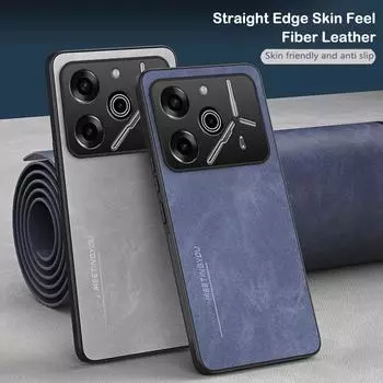 Кожаный чехол для Tecno Pova 6 Pro Pova6Pro 6 Neo Fibre Silicone Protection Hard Full Camera Luxury Phone Cover для TecnoPova6Pro LI9 Shell Tecno Pova 6 чёрный