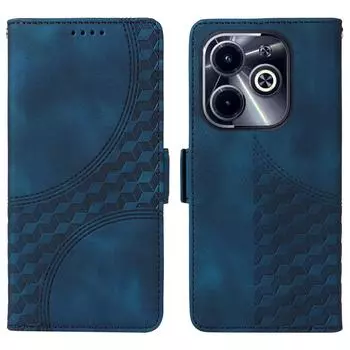 Кожаный чехол для телефона Infinix Smart 8 Plus/Smart 8 Pro 4G/Smart 8 4G/Hot 40i/TECNO Spark 20/Spark Go 2024 4G Blue