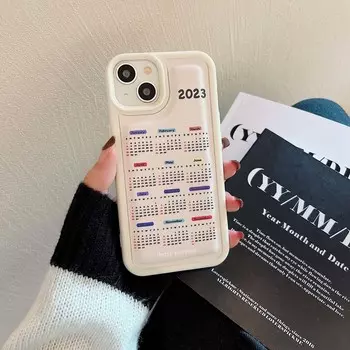 Кожаный чехол для телефона с календарем на 2023 год Ins Lucky для Iphone 11 12 Promax 13 14 Pro Max Plus Xsmax Xr X Cute Shell Conque for iphone X XS