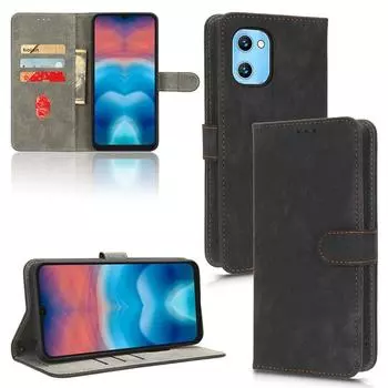 Кожаный чехол для телефона Umidigi G1/G1 Max PU, защитный чехол для всего корпуса, противоударный, с [блокировкой RFID] for Umidigi G1/G1 Max чёрный