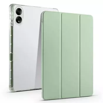 Кожаный чехол для Xiaomi Poco Pad Redmi Pad Pro 2024 12,1-дюймовый чехол-карандаш с откидной подставкой и мягкой задней крышкой из ТПУ с магнитным покрытием Redmi Pad Pro 12.1 мятный зеленый
