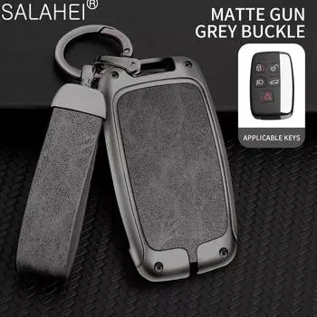 Кожаный чехол из цинкового сплава для дистанционного ключа автомобиля, защитный чехол для Land Rover Range Rover Sport Evoque Freelander 2, аксессуары для ключей