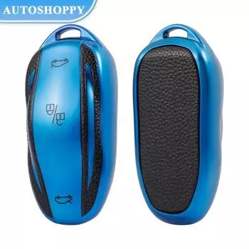 Кожаный чехол из ТПУ для смарт-ключа автомобиля, брелок для Tesla Model X Model S Model 3 Model Y, чехол для ключей, держатель для сумки, протектор, аксессуары Model X белый