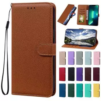 Кожаный чехол-книжка-кошелек для Samsung Galaxy S24 S23 Ultra S24 Plus S23 FE, мягкая задняя крышка с держателем для карт Galaxy S24 Ultra чёрный