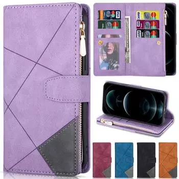 Кожаный чехол-книжка-кошелек с несколькими картами для Iphone 14 Pro Max 13 Pro Max 12 Pro Max 11 Pro Max Se 2022 X Xs Xr Xs Max 8 7 6 6s Plus iPhone 12 Mini коричневый