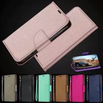 Кожаный чехол-книжка-кошелек с рисунком личи для Samsung Galaxy A10 A20 A30 A40 A50 A70 A30s A50s A10s A20s A20e A21s, чехол-подставка для книги For A70S фиолетовый