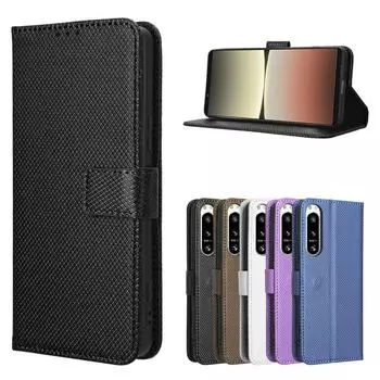 Кожаный чехол-книжка с магнитной застежкой для телефона Sony Xperia 10 1 V 5 IV Ace III Pro-I 5 10 1 III XZ3, кошелек-держатель для карт, чехол-подставка Xperia 10 V чёрный